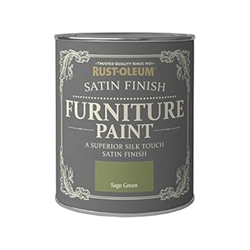 Rust-Oleum Green Furniture Paint in Satin Finish - Sage Green 750ml