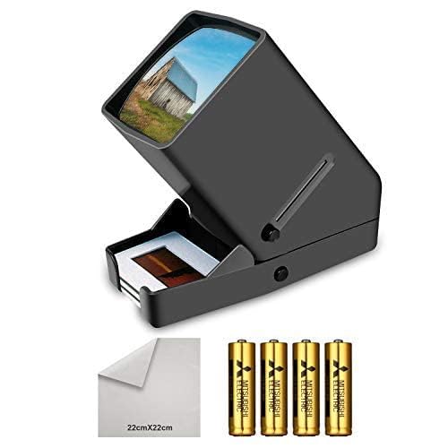 Rybozen 35mm Slide Viewer, 3X Magnification and Desk Top LED Lighted Illuminated Viewing and Battery Operation-for 35mm Slides & Positive Film Negatives(4AA Batteries Included) - Image 4