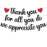 Thank You for All You Do We Appreciate You Banner Happy Friendsgiving Garland Decoration Thanksgiving Party Decor