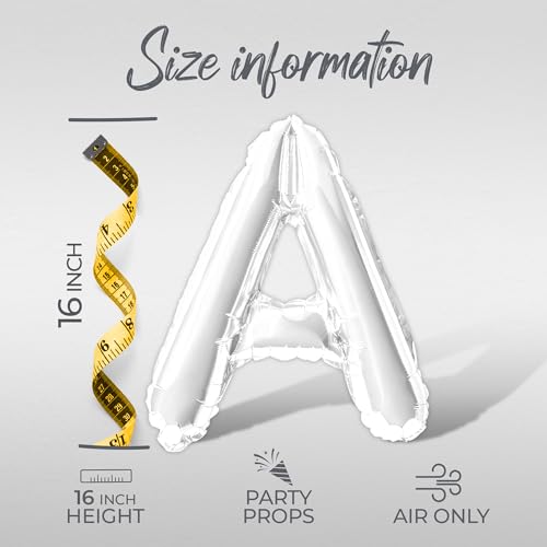 Image of Letter Balloons - LAST SPLASH 16 inch Inch Alphabet Letters Foil Mylar Balloon Bachelorette or Bachelor Party Banner (White)