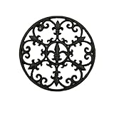 7.2' Cast Iron Trivets for Hot Dishes - Rustproof Metal Hot Pot Pads with Rubber Pegs - Vintage Hot...