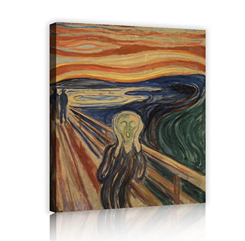 Impression Le Cri Edvard Munch 65x85 cm | Toile haut de gamme sur châssis en bois