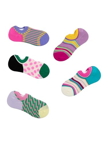 Image of WDIRARA Women's 5 Pair Cute Fruit Graphic Ankle Socks Funny Low Cut Sock Pairs for Girl Teen