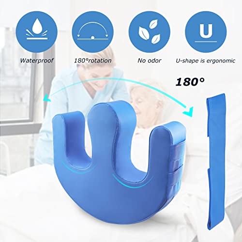 Voonke Bedridden Patient Turning Device-Multifunctional Turning Pillow Pu Leather Anti-Bedsore Waterproof Paralyzed Bed Shift Nursing Products Helping The Elderly Turn Over Pillow(Blue) #TOP3