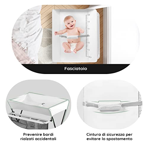 GOPLUS Fasciatoio Pieghevole Neonati, con Cestello...