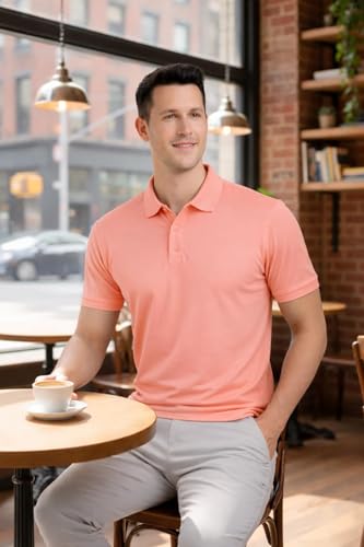 Image of Men's Plain Polo Neck T-Shirt | Comfortable | Stylish Casual & Smart Wear | Half Sleeve | Regular Fit
