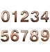 10 Pcs Door Numbers 0-9, 2 Inch Address Number Stickers for Mailbox/Apartments/Office, Classical Bronze, by FANXUS. (2 inch 0-9, Bronze)