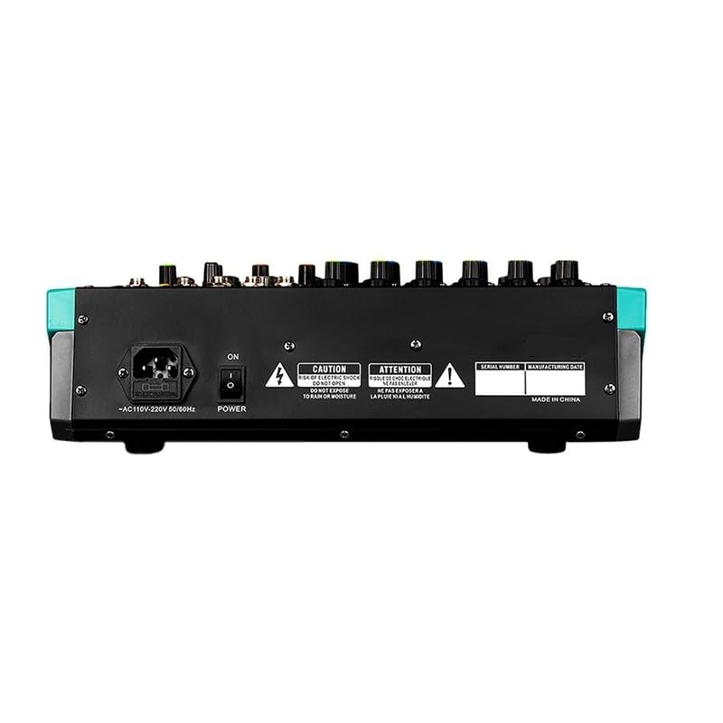 Mezclador de Audio, Mezclador Profesional, Consola con Placa de Sonido de 6 Canales, Interfaz del Sistema de Mesa de Mezclas para Karaoke, Estudio, Streaming y grabación