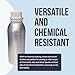 UN Rated Aluminum Bottles – Durable, High Purity Brushed Aluminum for Hazardous Chemical Transport | With Tamper Evident Cap & LDPE Plug | 1100ml | UN Certified for Essential Oils & Solvents | France