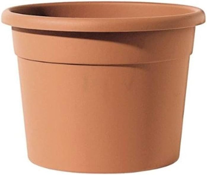 Art Plast Vaso Cilindrico In Polipropilene, Diametro 18 Cm, Colore Terracotta, Ideale Per Interni Ed Esterni