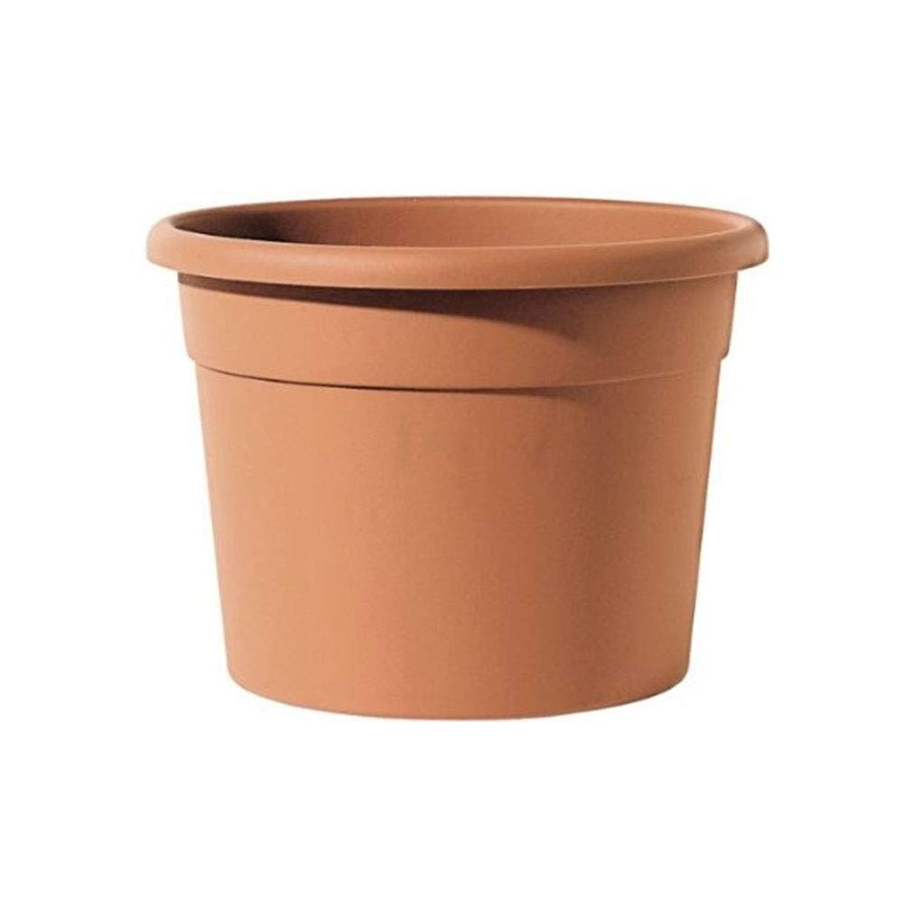 Telcom Cilindro Diana ICIL 60 Vaso cilindrico di plastica per Piante, Diametro 60 cm, Altezza 45 cm, Colore: Terracotta
