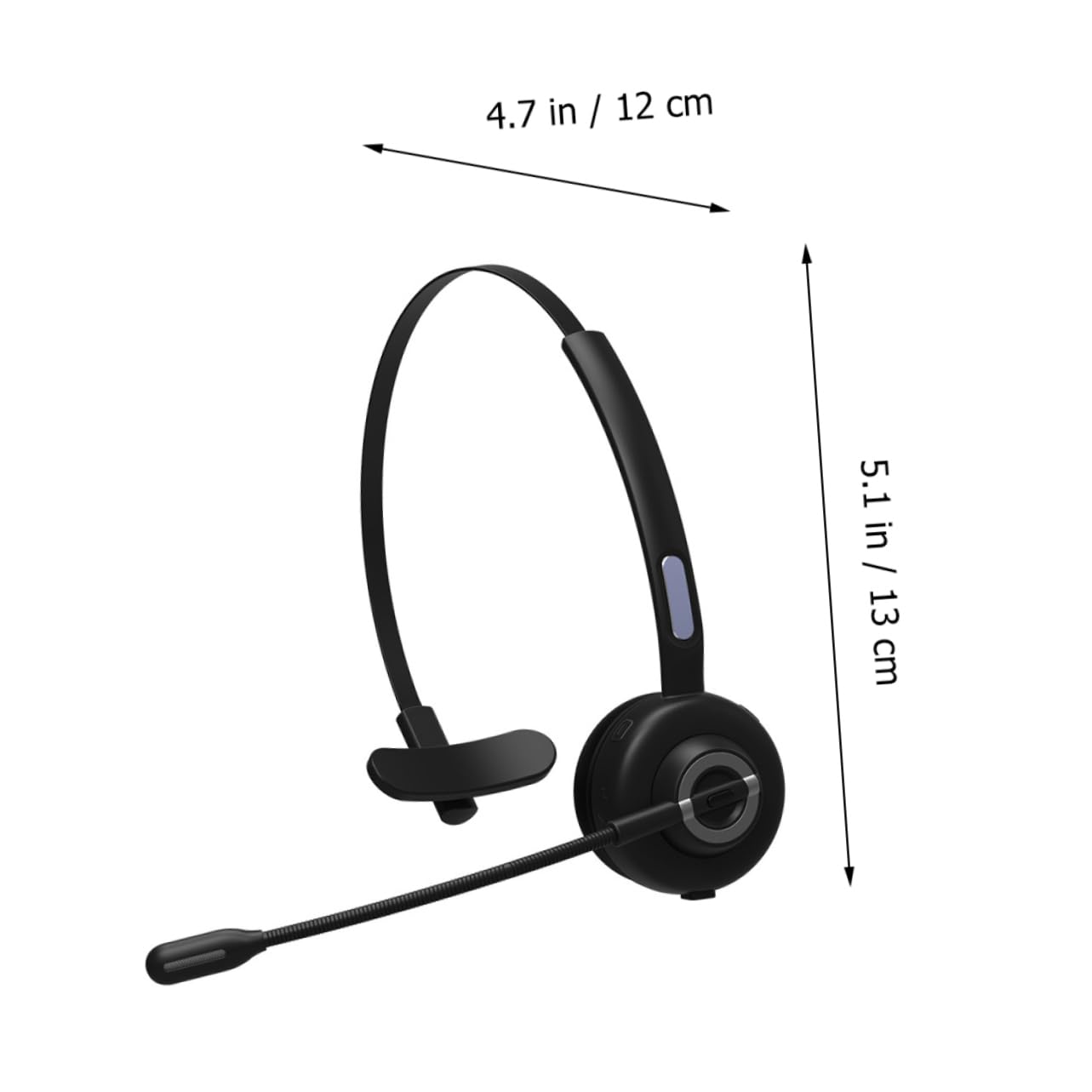 SHINEOFI Cuffie Archetto Wireless 5.0 Microfono Singolo, Confortevoli e Morbide, Realizzate in Abs e Pu, per Ufficio e Fitness, Set da 1
