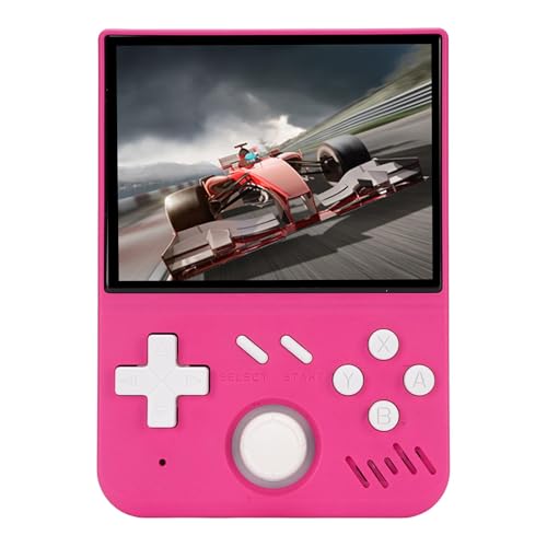 Xiuganpo Consola de Juegos Portátil Retro con Pantalla de 3,5 Pulgadas para Entretenimiento, Batería de 4000 MAh para un Tiempo de Juego Prolongado, Consola de Portátil Retro para Adultos, ABS (Pink