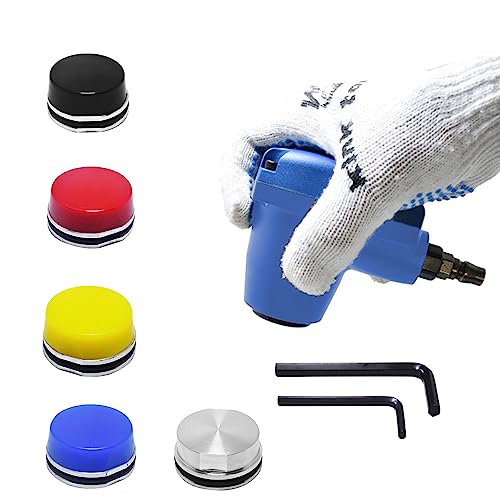 Air Pneumatic Hammer Handheld Automatic Palm Hammer 1000 Stroke with Ultra Soft Plastic Hammer Tip for Tire Repair Vehicle Maintenance with 5pcs Hammer Tip
