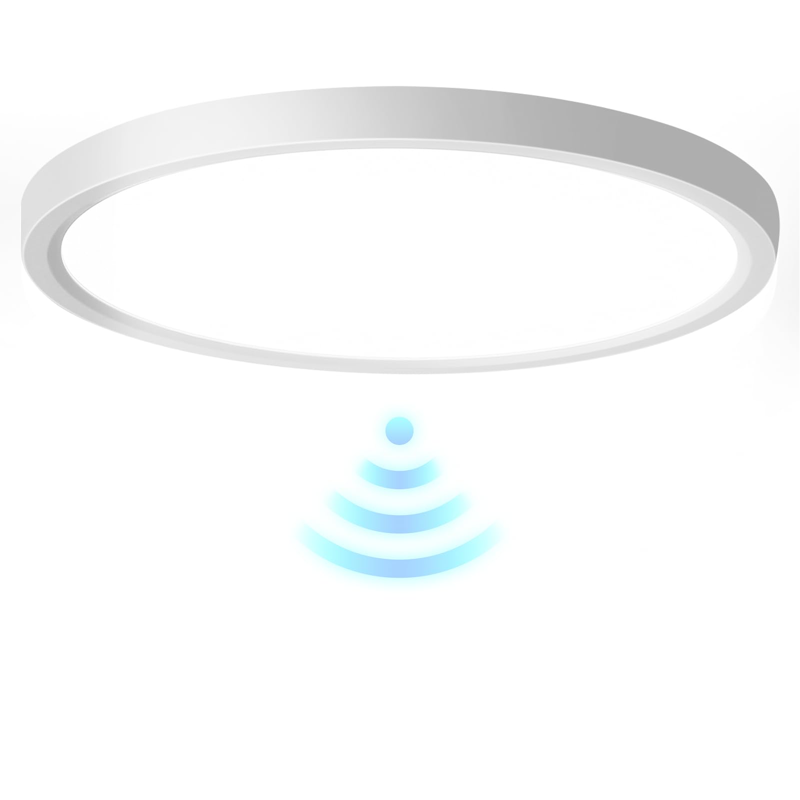 Plafonnier LED avec Détecteur de Mouvement Radar, 24W 4000K Blanc Neutre, Lampe de Plafond Ultrafine Ø30CM pour Couloir Escalier Cuisine Balcon Débarras