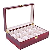 The large display case is made of real glass: a transparent glass cover protects your watch from dust, allowing you to clearly see your favorite watch.
