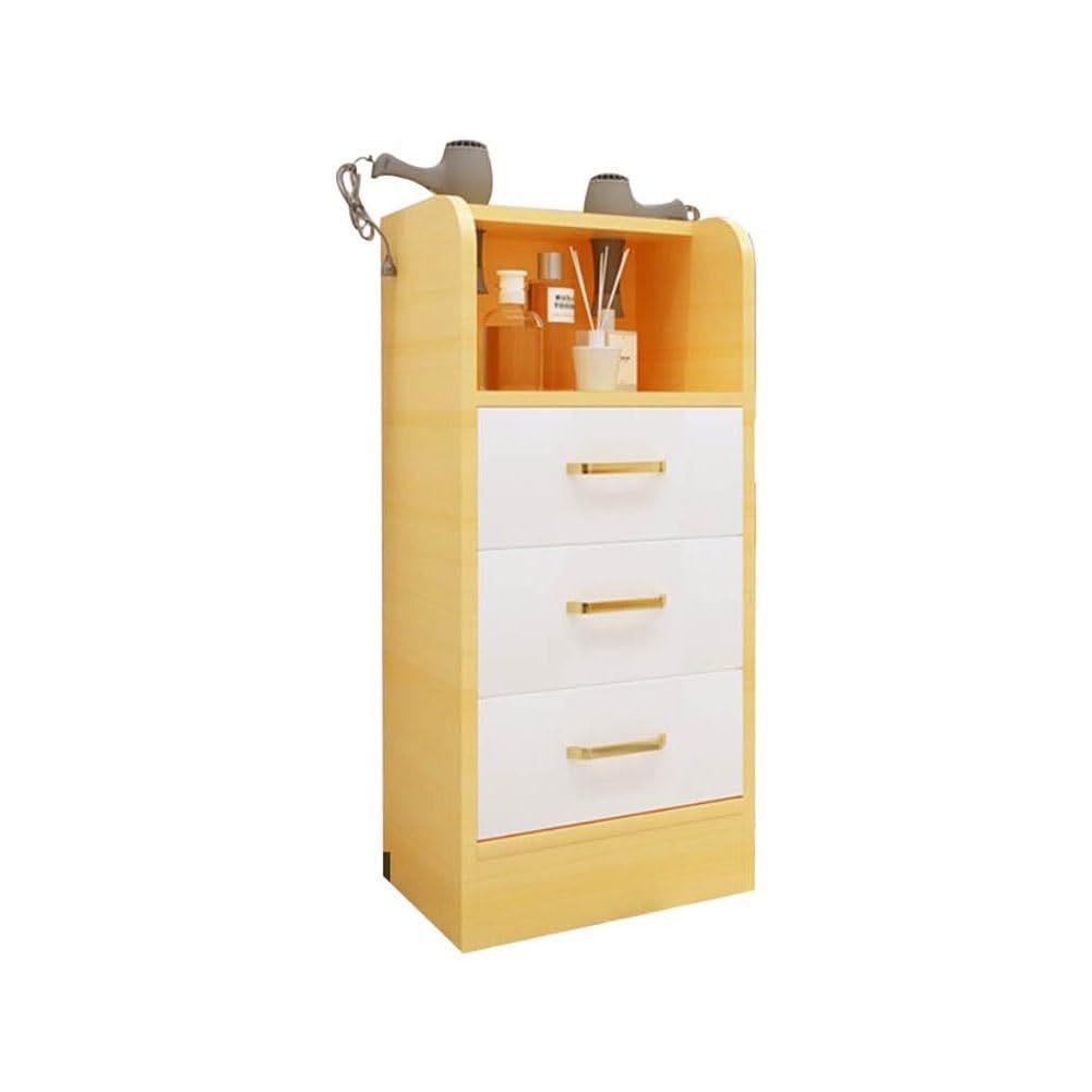 JKJZSALJ Salon Stations Storage Cabinet Barber Stations Storage Cabinet Salon Station Cart For Hair Stylist With Tool Drawers For Barber Shops,Yellow,35x30x80cm