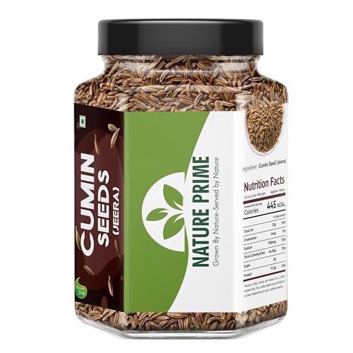 Image of Nature Prime Whole Cumin Seeds Jeera Whole 500gm - 100% Natural & Fresh - Hygienically Packed, Rich Aroma & Flavor - Nutrient-Rich Spice for Indian Cooking