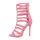 High Heel Sandaletten für Damen sind ein optisch toller Begleiter durch den Sommer. Durch den Absatz sorgen sie für feminine Eleganz, die Variante mit Plateau zaubert endlos lange Beine. Zu den beliebten Farbtönen zählen vor allem Weiß, Silber, Schwarz, Braun und Beige. Die hübschen Schuhe passen wunderbar zum luftigen Sommerkleid, aber auch zu extravaganteren Kleidern bei Festen oder einem gehobenen Dinner.