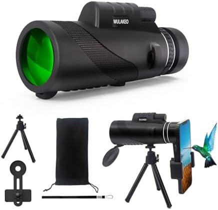 80x100 Monokular Teleskop Mit Smartphone Halterung - HD Fernrohr Für Vogelbeobachtung & Astronomie