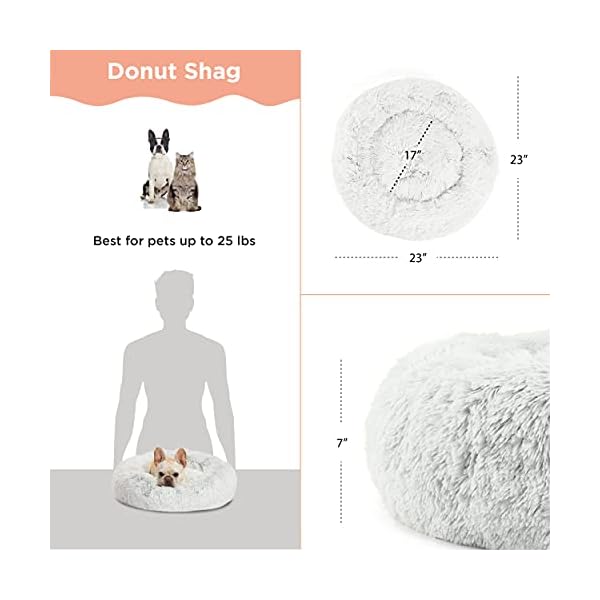 Best Friends by Sheri The Original Calming Donut Cat and Dog Bed in Shag Fur – Bild 5