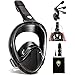 Altatac Full Face Design Snorkel Mask Sports Camara Compatible Upgraded Scuba Mask w/Foldable Tube and Wide 180° Lens