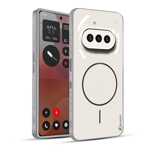 Image of KARWAN Slim Shockproof Back Case Cover Compatible with Nothing 3A,Dual Layer Armor Protection with Matt Finish, Heavy Duty Cover with Magnetic MagEase Wireless Charging (Grey)