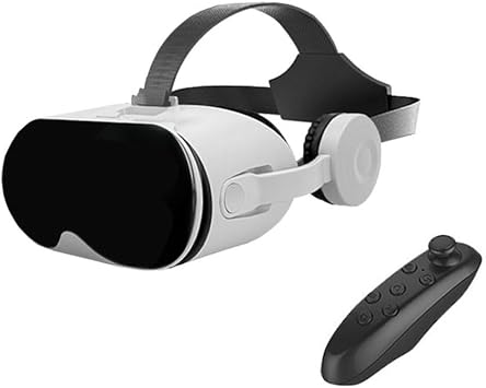 Virtual Reality Headset 3D VR With Built-in Headphones Gaming Controller For iPhone for Android Smartphone Mobile Games MoviesBlack