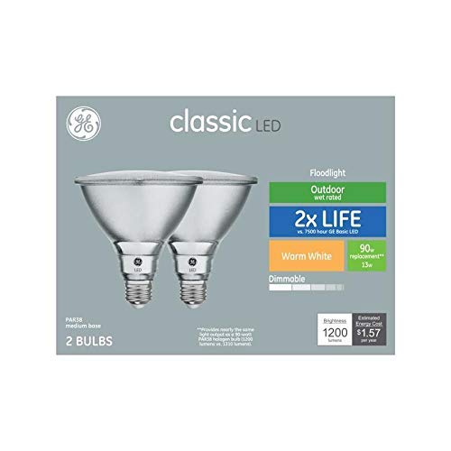 Ge Classic 90 Watt Eq Led Par38 Warm White Dimmable Light Bulb (2-Pack) #TOP14