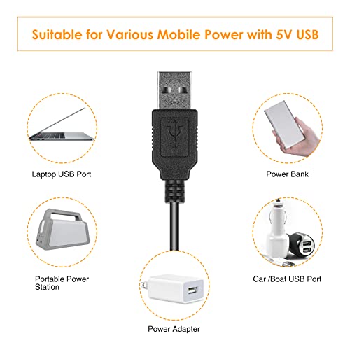 Usb Camping Bulb Touch Switch Non Dimmable 3W 400Lm Warm White Led Lantern For Fishing Boat Car Truck Camping, A19 Outdoor Portable Led Bulb, Emergency Light, Kids Bed Light, Night Light - 2 Pack #TOP2