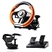 PXN V3 Racing Steering Wheel Gaming 180 ° Universal USB Car Racing Game Volante con pedales y levas de cambio para Windows PC, PS3, PS4, Xbox One, Nintendo Switch (naranja)