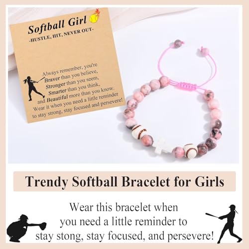 Image of Softball Volleyball Basketball Soccer Gifts for Girls Bracelets for Teen Girls Team Gifts Birthday /Christmas /Graduation Gifts