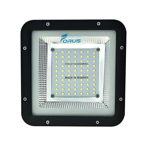 Image of Forus 50W LED Flood Light 4 Years Warranty, IP67 Waterproof Outdoor LED Floodlight, High Mast Focus Yellow Light, Energy Efficient Halogen Replacement for Factory, Garage, Parking, Garden (1 PC)