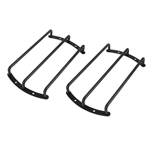 X AUTOHAUX 2pcs 8 Inch Black Metal Car Bar Grille Speaker Subwoofer Grill Cover Protector
