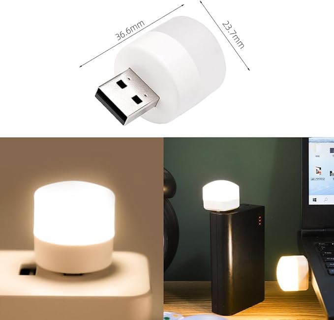 10PCS Night Light LED Mini Light Bulb Plug in Night Light Small Night Lights Warm White USB Light — view 2