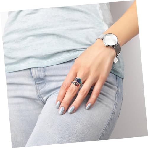 Dragon ring ajustement femmes rétro : lot de 4 bagues ouvertes uniques - 2