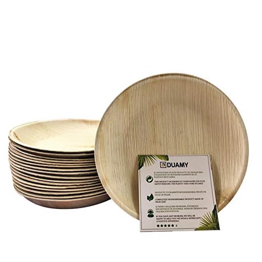Platos redondos de hoja de palma desechables. 20 platos biodegradables Ø 15 cm. Vajilla ecológica para eventos, bodas, cumpleaños… 100% fabricados con materiales naturales, sin químicos abrasivos.