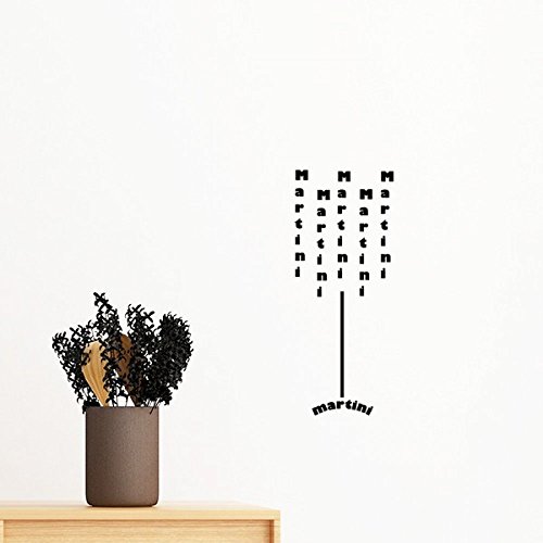 Sticker mural coupe martini 40cm pour deco de chambre DIYthinker - 2