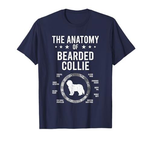 Anatomy of Bearded Collie Dog Lover T-Shirt