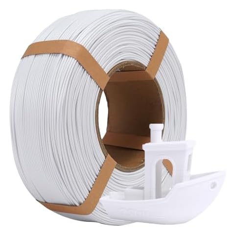 eSUN PLA+ Refilament 1.75mm, 3D Printer Refill PLA Plus, Dimensional Accuracy +/- 0.03mm, 1KG Spoolless 3D Printing Filament for 3D Printers, Cold White Cover