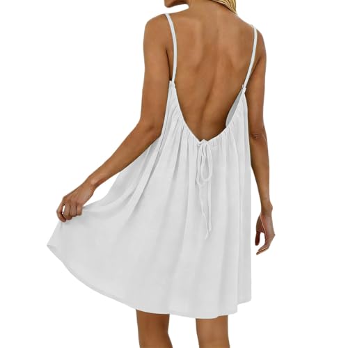 Robe d'été dos nu fluide et élégante pour silhouette moderne - 5