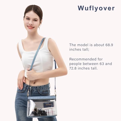 Image of Wuflyover Clear Bag for Stadium Events, Clear Purse for Women