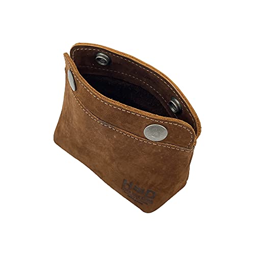 Hide & Drink, Leather Double Snap Pouch, Coin Purse, Cash & Card Holder, Cable Organizer, Makeup, Handmade Includes 101 Year Warranty (Swayze Suede)4