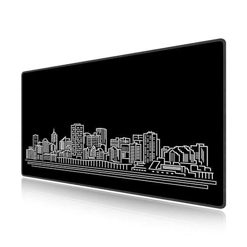 Grand tapis de souris gaming XXL LL-COEUR Noir pour bureau de PC