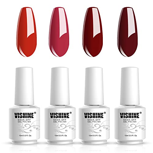 Vishine Nail Art UV LED Gel Polish Varnish Long-lasting 4 Colors Manicure Kit C226 Vishine Nail Art UV LED Gel Polish Varnish Long-lasting 4 Colors Manicure Kit C226