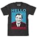 Tee Luv Mister Rogers T-Shirt - Mr. Rogers Hello Neighbor Shirt (XX-Large)  Charcoal Heather