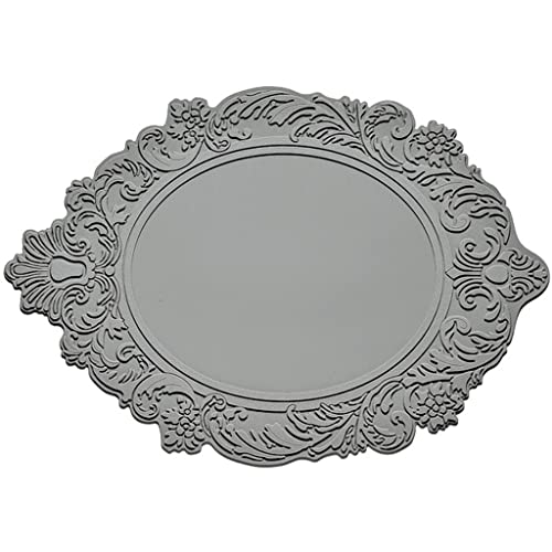 Mantel individual de silicona estilo palacio de lujo para mesa de comedor, mantel individual ovalado resistente al calor, apto para lavavajillas