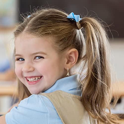 Initial Earrings For Girls Kids, 925 Sterling Silver Post 14K Gold Plated Small Huggie Hoop Earrings Letter A Initial Dangle Earrings Hypoallergenic Earrings For Women Toddler Girl Teen Jewelry Gifts #TOP2