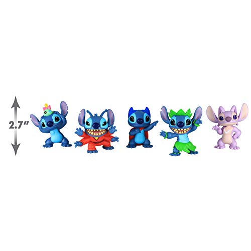 Disney’s Lilo & Stitch Collectible Stitch Figure Set, 5-pieces, Kids Toys for Ages 3 Up by Just Play by Disney - Image 6
