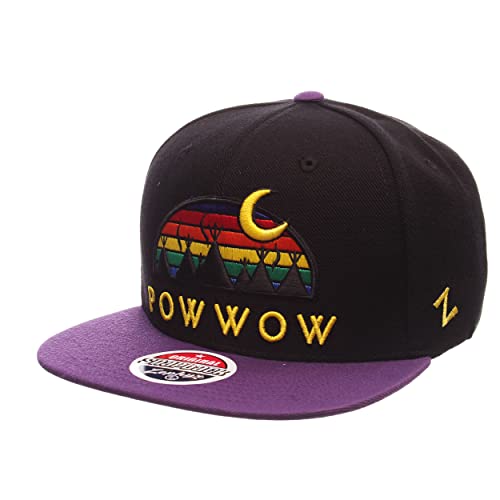 Zephyr Pow Wow Native American Z11 Purple Snapback Cap - Flat Bill, Indian Tribe, Adjustable Baseball Hat